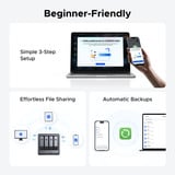 Ugreen NASync DXP4800 Plus Grijs, 1x 2,5GbE, 1x 10GbE, HDMI, USB-C
