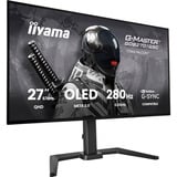 iiyama G-Master Titan Falcon GOB2701QSC-B1 27" gaming monitor Zwart, 2x HDMI 2.1, 1x DisplayPort 1.4, USB-C, Audio, 280 Hz