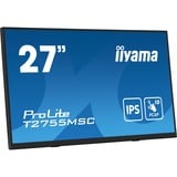 iiyama ProLite T2755MSC-B1 27" touchscreen monitor Zwart, Touch, HDMI, DisplayPort, USB, Audio