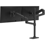 Ergotron LX Dual Stacking monitorarm met hoog statief Zwart