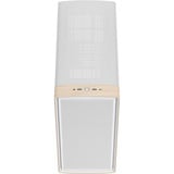 Fractal Design Summit Chalk White TG midi tower behuizing Wit/houtkleur | 2x USB-A | 1x USB-C | Tempered Glass