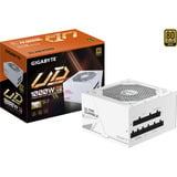 GIGABYTE UD1000GM PG5 V2 ICE modulaire 1000 watt voeding  Wit, 1x 12V-2x6, 4x PCIe