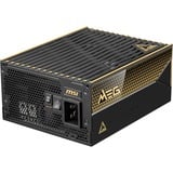 MSI MEG Ai1600T PCIE5 modulaire 1600 watt voeding  Zwart, 2x 12V-2x6, 9x PCIe