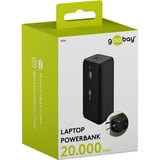 goobay Laptop powerbank Zwart, 20,000 mAh, Power Delivery