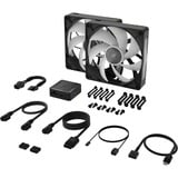 Corsair RX140 MAX RGB case fans Zwart, 2 stuks, 140 x 140 x 30 mm, PWM