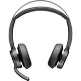 HP Poly Voyager Focus 2 USB-C on-ear headset Incl. USB-C/A Adapter + Oplaadstandaard
