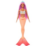 Mattel Barbie Zeemeerminpop met roze haar en zacht oranje staart 