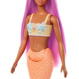 Mattel Barbie Zeemeerminpop met roze haar en zacht oranje staart 