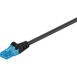 goobay Cat.6A netwerkkabel Zwart/blauw, 10 meter, U/UTP, RJ-45