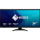 EIZO FlexScan EV3450XC-BK 34.1" Curved UltraWide monitor Zwart, 2x HDMI, DisplayPort, 2x USB-A, USB-B, 2x USB-C, RJ-45