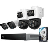 Eufy PoE NVR Security System S4 beveiligingscamera Wit, 2x bullet PTZ cameras + 2x bullet cameras