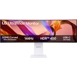 LG UltraWide 49U950A-W 49" curved monitor Wit, HDMI, DisplayPort, USB-C, 144 Hz