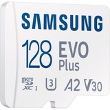 Samsung EVO Plus 128 GB microSDXC (2024) geheugenkaart Wit, UHS-I U1, Class 10, V10, A1