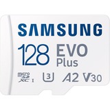 Samsung EVO Plus 128 GB microSDXC geheugenkaart Wit, UHS-I U1, Class 10, V10, A1