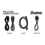 iiyama ProLite TE8615A-B1AG 85.6" 4K Ultra HD Public Display Zwart, Touch, HDMI, DisplayPort, USB-C, Audio, LAN, WiFi, iiWare 21E (Android 14 OS) met Google EDLA