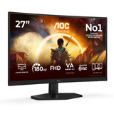 AOC C27G42FE 27" curved gaming monitor Zwart/rood, 1x DisplayPort, 1x HDMI, 180 Hz