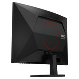 AOC C27G42FE 27" curved gaming monitor Zwart/rood, 1x DisplayPort, 1x HDMI, 180 Hz