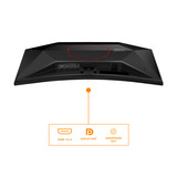 AOC C27G42FE 27" curved gaming monitor Zwart/rood, 1x DisplayPort, 1x HDMI, 180 Hz