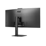 AOC CU34V5CW/BK 34" Curved UltraWide monitor Zwart, 100 Hz, HDMI, DisplayPort, USB-A, USB-C, Freesync