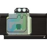 Corsair Hydro X Series iCUE LINK XG7 RGB 40-SERIES GPU Water Block (4080 (SUPER) STRIX/TUF) waterkoeling Zwart/transparant, incl. Backplate