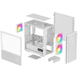 DeepCool CH360 DIGITAL mini tower behuizing Wit | 1x USB-A | 1x USB-C | RGB | Window