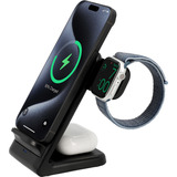 Just in Case 3-in-1 Wireless Charger Stand 15 W Zwart