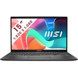 MSI Modern 15 (F1MG-005BE) 15.6"  laptop Zwart | Core 7 150U | Iris Xe Graphics | 16 GB | 1 TB SSD