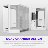 NZXT H6 RGB+ midi tower behuizing Wit | 2x USB-A | 1x USB-C | RGB | Tempered Glass