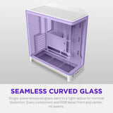 NZXT H6 RGB+ midi tower behuizing Wit | 2x USB-A | 1x USB-C | RGB | Tempered Glass