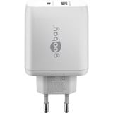 goobay 65W GaN USB-C PD Dual Fast Charger Wit
