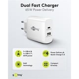 goobay 65W GaN USB-C PD Dual Fast Charger Wit