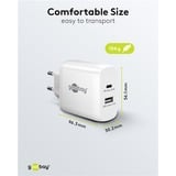 goobay 65W GaN USB-C PD Dual Fast Charger Wit