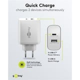 goobay 65W GaN USB-C PD Dual Fast Charger Wit