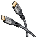 goobay Plus High-Speed HDMI-kabel met Ethernet Grijs, 10 meter