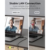 goobay USB-A 3.0 naar RJ45 adapterkabel Zwart/zilver, 1.5 meter