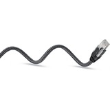 goobay USB-A 3.0 naar RJ45 adapterkabel Zwart/zilver, 1.5 meter