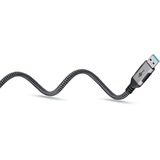 goobay USB-A 3.0 naar RJ45 adapterkabel Zwart/zilver, 1.5 meter
