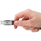 goobay USB-A 3.0 naar RJ45 adapterkabel Zwart/zilver, 1.5 meter