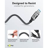 goobay USB-A 3.0 naar RJ45 netwerkadapter Zwart/zilver, 1.5 meter