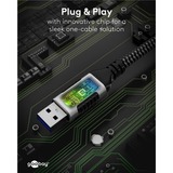 goobay USB-A 3.0 naar RJ45 netwerkadapter Zwart/zilver, 1.5 meter