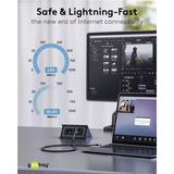 goobay  netwerkadapter Zwart/zilver