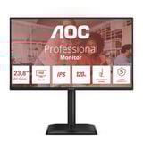 AOC 24E4U 23.8" monitor Zwart, 120 Hz, VGA, HDMI, DisplayPort, Audio, USB