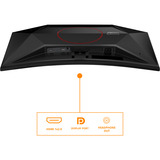AOC C27G42ZE 27" curved gaming monitor Zwart/rood, HDMI, DisplayPort, 260 Hz OC
