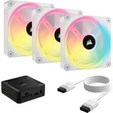 Corsair iCUE LINK QX120 RGB Starterskit case fans Wit, 3 stuks, 120 x 120 x 25 mm, PWM