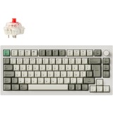 Keychron Q1 Max-P1 QMK, toetsenbord Wit, BE Lay-out, Gateron Jupiter Red, RGB leds, 75%, Hot-swappable, Bluetooth, 2.4GHz