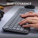 Logitech MK950 Signature Slim Wireless Keyboard en Muis Combo, desktopset Grafiet, US-International, 400 - 4000 DPI