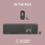Logitech MK950 Signature Slim Wireless Keyboard en Muis Combo, desktopset Grafiet, US-International, 400 - 4000 DPI