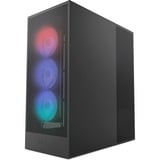 NZXT H7 Flow RGB ( 2024 ) midi tower behuizing Zwart | 2x USB-A | 1x USB-C | RGB | Tempered Glass
