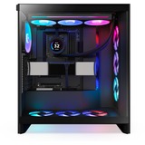 NZXT H7 Flow RGB ( 2024 ) midi tower behuizing Zwart | 2x USB-A | 1x USB-C | RGB | Tempered Glass
