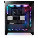 NZXT H7 Flow RGB midi tower behuizing Zwart | 2x USB-A | 1x USB-C | RGB | Tempered Glass
